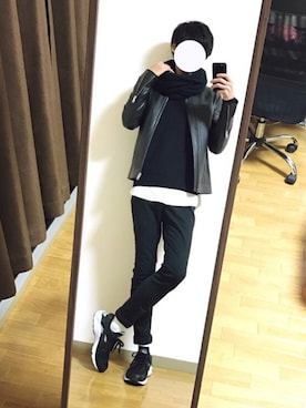 「RAGEBLUE（レイジブルー）のアイテム（ライダースジャケット）」を使った、ryo_kandaさん（メンズ・175cm）の秋コーディネート