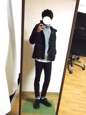 「GLOBAL WORK（グローバルワーク）のアイテム（ダウンジャケット/コート）」を使った、ryo_kandaさん（メンズ・175cm）の冬コーディネート