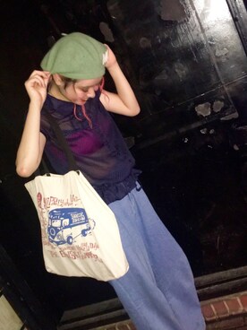 「Rodeo Crowns（ロデオクラウンズ）のアイテム（ハンチング/ベレー帽）」を使った、しおんさん（レディース・159cm）の秋コーディネート