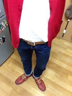 「ローカット」｜「アイテム（ブーツ）」を使った、テリーシーペさん（メンズ・162cm）の冬コーディネート