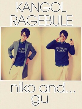 「NEWBALANCE」｜「アイテム（ハンチング/ベレー帽）」を使った、Yut.さん（メンズ・170cm）の冬コーディネート