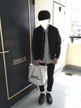 「アイテム（MA-1）」を使った、reeeeoさん（メンズ・168cm・20代）の春コーディネート