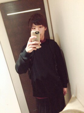 「DISCOVERED（ディスカバード）のアイテム（スウェット）」を使った、おーしかさん（メンズ・183cm）の秋コーディネート