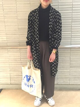 「CASIO」｜「アイテム（ワンピース/ドレス）」を使った、カメイさん（レディース・159cm）の春コーディネート