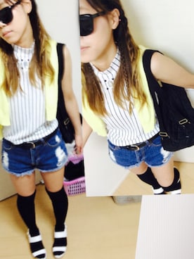 「BLUE MOON BLUE（ブルームーンブルー）のアイテム」を使った、cp★さん（レディース・156cm）の春コーディネート