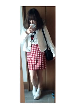 「nice claup」｜「アイテム（デニムジャケット）」を使った、ひまりんさん（レディース・161cm）の冬コーディネート