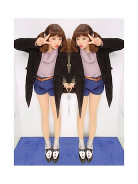 「nice claup」｜「アイテム（チェスターコート）」を使った、ひまりんさん（レディース・161cm）の冬コーディネート