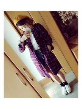 「one after another NICE CLAUP（ワンアフターアナザーナイスクラップ）のアイテム（ハンチング/ベレー帽）」を使った、ひまりんさん（レディース・161cm）の秋コーディネート