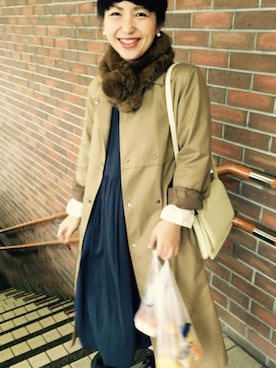 「ハロウィン」｜「アイテム（トレンチコート）」を使った、eriさん（レディース・148cm）の秋コーディネート