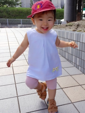 「lemoir（レモール）のアイテム」を使った、ゆめさん（キッズ・80cm）の夏コーディネート