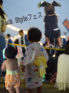 「1歳3ヶ月」｜「アイテム（浴衣）」を使った、ゆめさん（キッズ・80cm）の夏コーディネート
