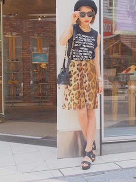 「GIANNI VERSACE（ジャンニヴェルサーチ）のアイテム（スカート）」を使った、vintageqooさん（レディース・163cm）の夏コーディネート