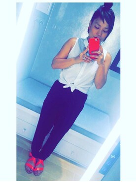 「アパレル」｜「アイテム（サンダル）」を使った、Cynister シンの助さん（レディース・147cm）の夏コーディネート