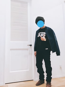 「VANS（バンズ）のアイテム（スウェット）」を使った、Taiさん（メンズ・162cm）の秋コーディネート