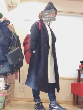 「アイテム（チェスターコート）」を使った、MARu☽°.*さん（レディース・159cm・20代）の春コーディネート