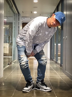 「アイテム（スウェット）」を使った、6RINGSさん（メンズ・174cm）の夏コーディネート