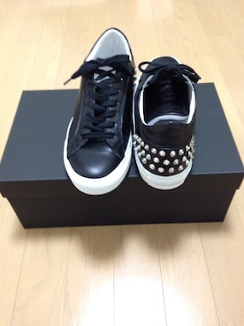 「uniform experiment（ユニフォームエクスペリメント）のアイテム（スニーカー、ブラック系）」を使った、とよだかずやさん（メンズ・162cm）の秋コーディネート