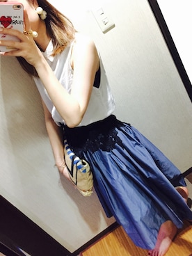 「mystic（ミスティック）のアイテム（クラッチバッグ）」を使った、mkmkさん（レディース・164cm）の夏コーディネート