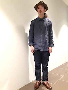 「Johnbull Private labo（ジョンブルプライベートラボ）のアイテム（ドレスシューズ）」を使った、gaelyさん（メンズ・170cm）の春コーディネート