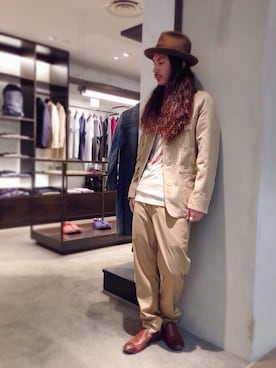 「Johnbull Private labo（ジョンブルプライベートラボ）のアイテム（カバーオール）」を使った、gaelyさん（メンズ・170cm）の春コーディネート