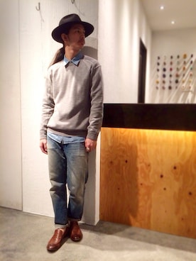 「Johnbull Private labo（ジョンブルプライベートラボ）のアイテム（ドレスシューズ）」を使った、gaelyさん（メンズ・170cm）の春コーディネート