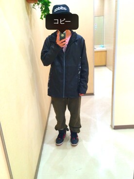 「PUMA（プーマ）のアイテム（マウンテンパーカー）」を使った、HKさん（メンズ・165cm）の春コーディネート
