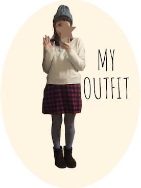 「チェックシャツワンピース」｜「アイテム（ジャケット/アウター）」を使った、M!!!ca♥︎さん（レディース・160cm）の冬コーディネート