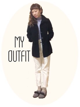 「アイテム（その他シューズ、グレー系）」を使った、M!!!ca♥︎さん（レディース・160cm）の冬コーディネート