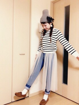 「IamI in fact…」｜「アイテム（ニットキャップ/ビーニー）」を使った、M!!!ca♥︎さん（レディース・160cm）の秋コーディネート