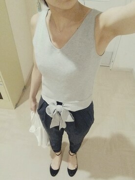 「rosebullet（ローズブリット）のアイテム（パンツ、グレー系）」を使った、ayukoさん（レディース・162cm）の夏コーディネート
