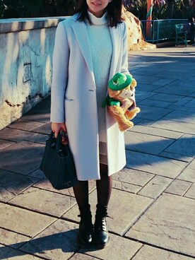 「SEE BY CHLOE（シーバイクロエ）のアイテム（ブーツ）」を使った、ayukoさん（レディース・162cm）の冬コーディネート