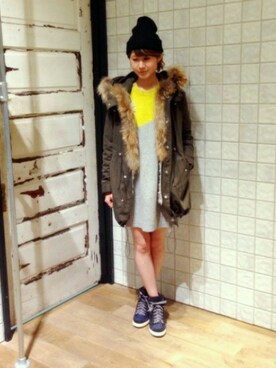 「JOURNAL STANDARD（ジャーナルスタンダード）のアイテム（モッズコート）」を使った、JOURNAL STANDARD Lady's 心斎橋店スタッフさん（レディース・161cm）の秋コーディネート