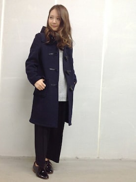 「レースアップシューズ」｜「アイテム（ダッフルコート）」を使った、JOURNAL STANDARD Lady's 心斎橋店スタッフさん（レディース・161cm）の秋コーディネート