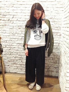 「JOURNAL STANDARD（ジャーナルスタンダード）のアイテム（ブルゾン）」を使った、JOURNAL STANDARD Lady's 心斎橋店スタッフさん（レディース・161cm）の冬コーディネート