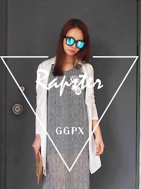 「ggpxのアイテム（カーディガン/ボレロ、ホワイト系）」を使った、GGPXさん（レディース）の春コーディネート