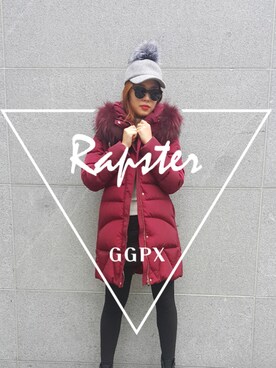 「ggpxのアイテム（ダウンジャケット/コート、レッド系）」を使った、GGPXさん（レディース）の秋コーディネート