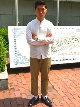 「RRL（ダブル アール エル）のアイテム（その他）」を使った、moriさん（メンズ・165cm）の春コーディネート