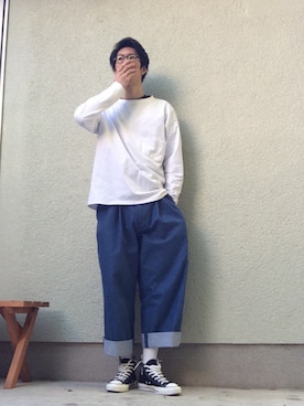 「theSakaki」｜「アイテム（スニーカー）」を使った、少年Ｂさん（メンズ・180cm）の冬コーディネート