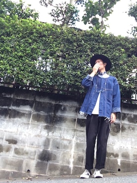 「SASQUATCHfabrix.（サスクワァッチファブリックス）のアイテム」を使った、少年Ｂさん（メンズ・180cm）の秋コーディネート