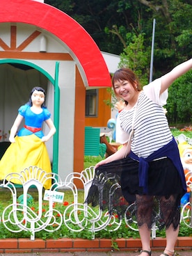 「earth music&ecology（アースミュージックアンドエコロジー）のアイテム」を使った、はるか。さん（レディース・151cm）の夏コーディネート
