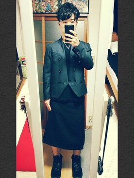 「スカート男子」｜ひゅーがさん（メンズ・161cm・20代）の夏コーディネート