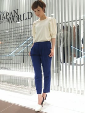 「STUDIOUS（ステュディオス）のアイテム（ブーティ）」を使った、藤田さん（レディース・165cm）の春コーディネート