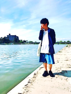 「umit benan（ウミットベナン）のアイテム（ジャケット/アウター）」を使った、ゆうまさん（メンズ・163cm）の春コーディネート