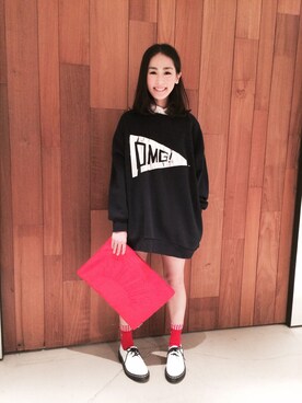 「chocoolate（チョコレート）のアイテム（その他トップス）」を使った、蔡穎恩さん（レディース・163cm）の秋コーディネート
