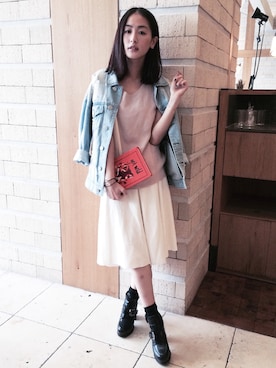 「wip（ウィップ）のアイテム」を使った、蔡穎恩さん（レディース・163cm）の秋コーディネート