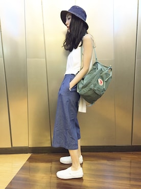 「chocoolate（チョコレート）のアイテム（チノパンツ）」を使った、蔡穎恩さん（レディース・163cm）の夏コーディネート
