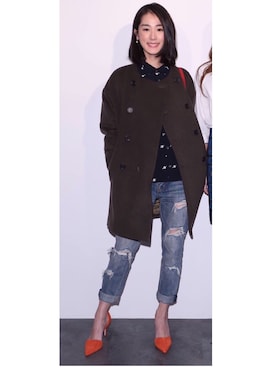 「5cm（ファイブシーエム）のアイテム（ジャケット/アウター）」を使った、蔡穎恩さん（レディース・163cm）の冬コーディネート