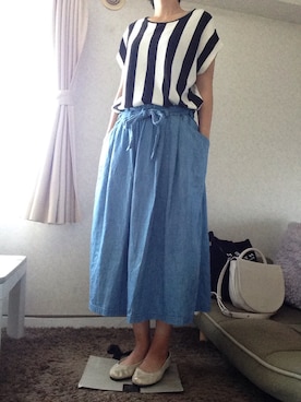 「MATT&NAT（マットアンドナット）のアイテム」を使った、kanamikiさん（レディース・165cm）の夏コーディネート