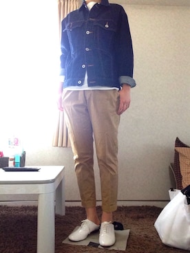 「note et silence （ノートエシロンス）のアイテム（チノパンツ）」を使った、kanamikiさん（レディース・165cm）の春コーディネート