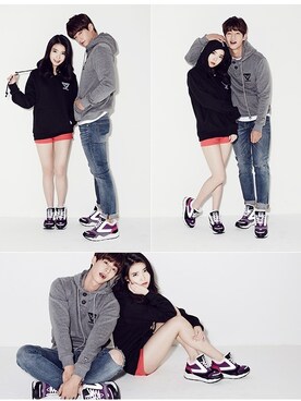 「アイテム（その他シューズ、パープル系）」を使った、스베누さん（レディース・168cm）の冬コーディネート